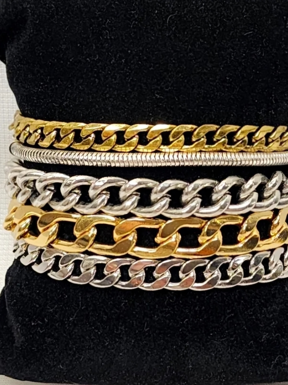 Jenny Bird Gold and Silver Mixed Chain Bracelet Stack
